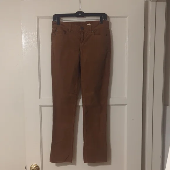 J. Crew Brown Skinny Corduroy Pants Vintage Matchstick City Fit - Picture 1 of 9
